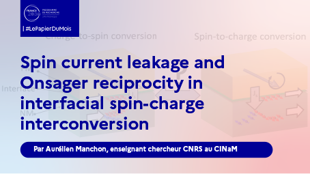  #LePapierDuMois | aout 2024 : « Spin current leakage and Onsager reciprocity in interfacial spin-charge interconversion » 